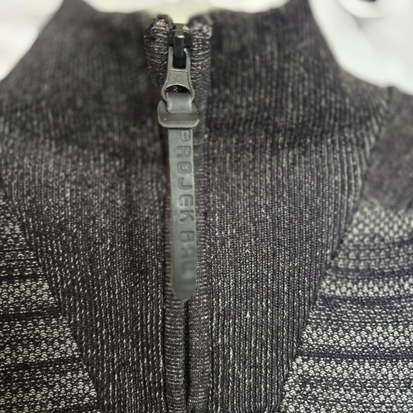 Projek Raw Long Sleeve 1/4 Zip Pullover In Grey And Black Size Medium - Picture 4 of 8